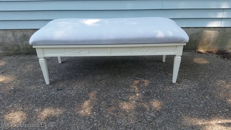 coffee table into upholstered bench