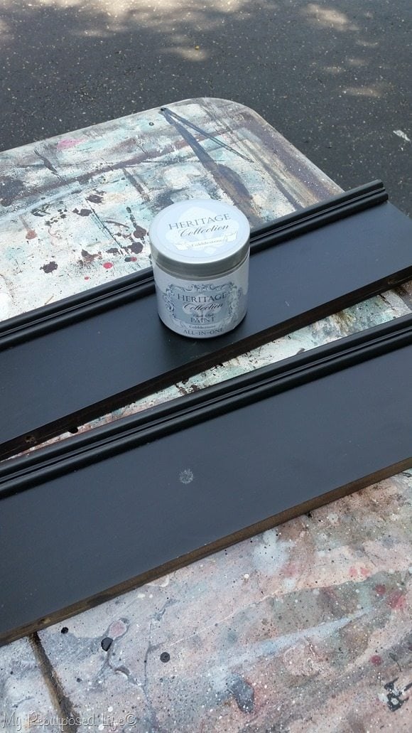 paint small wood trim pieces