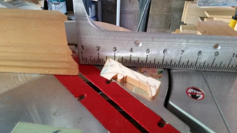 cutting molding on a miter saw