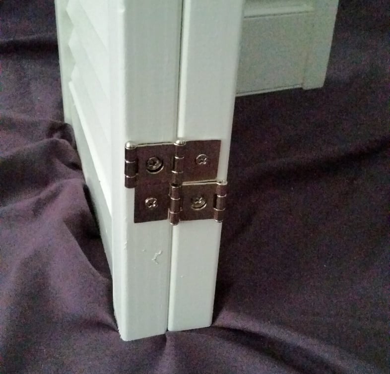 dual-action hinges for shutter fireplace screen