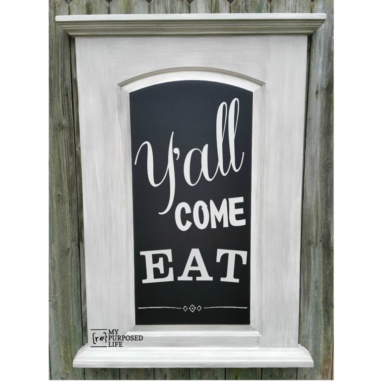 Repurposed Hollow Core Door Chalkboard