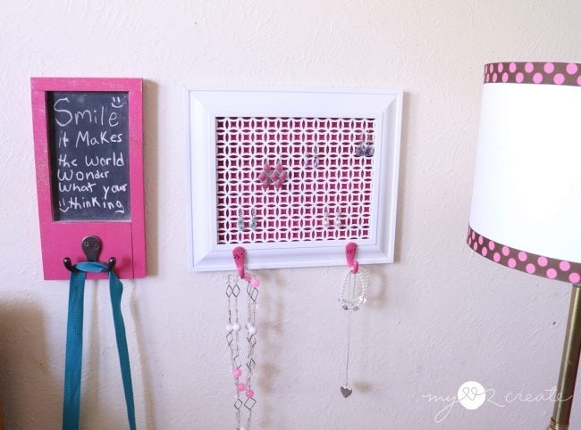 make an earring holder out of a picture frame