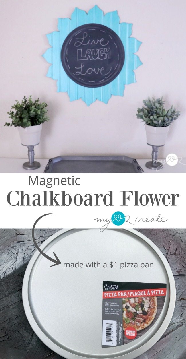 Magnetic chalkboard flower