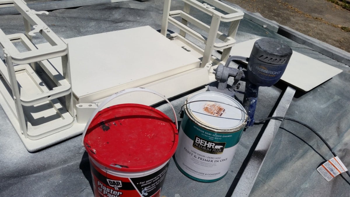 paint sprayer painting vanity