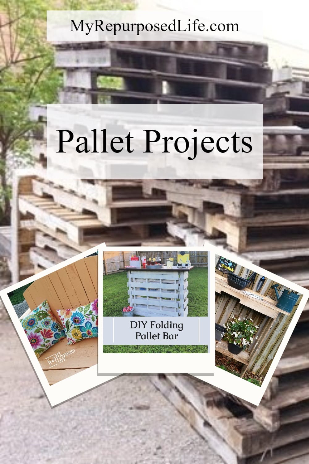 Do you LOVE pallet projects? I have tips for easily dismantling pallets, and a great variety of pallet projects to inspire you. Pallet projects are popular these days because pallets are readily available, and withstand the test of time. #MyRepurposedLife #pallets via @repurposedlife