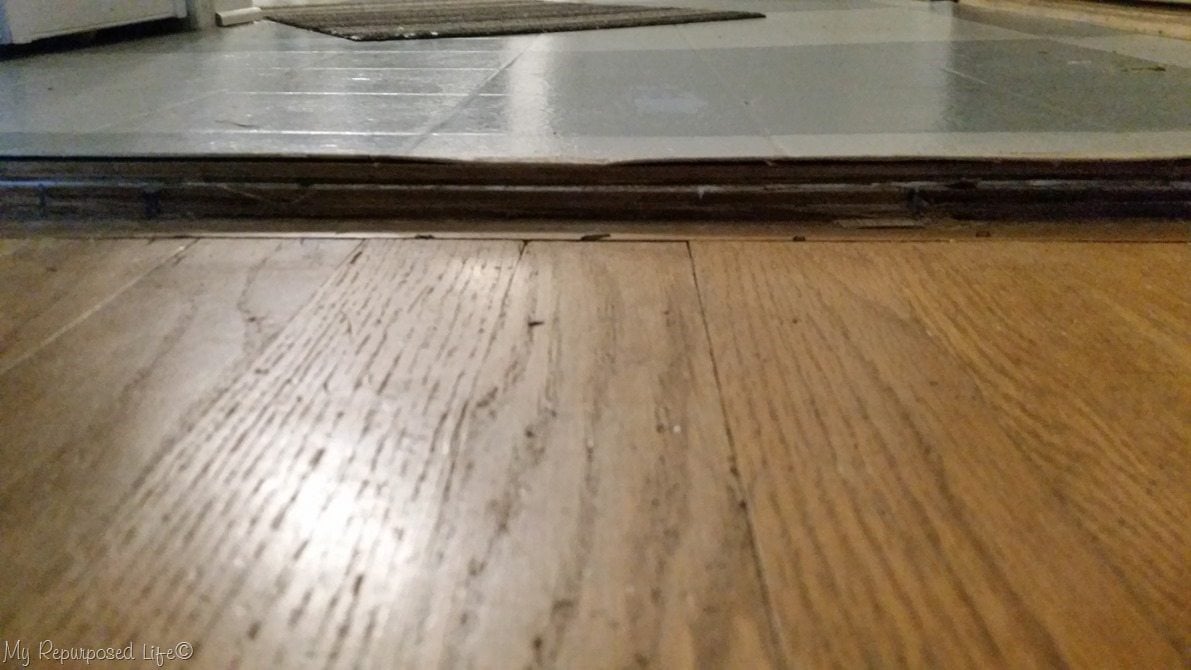 layers of old flooring