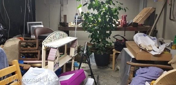 messy basement shop