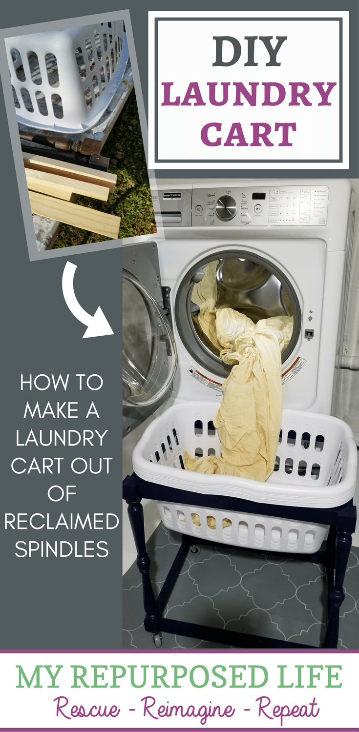make your own laundry cart MyRepurposedLife.com
