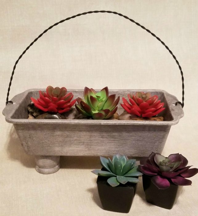 Loaf Pan Planter with Twisted Wire Handle Video Tutorial