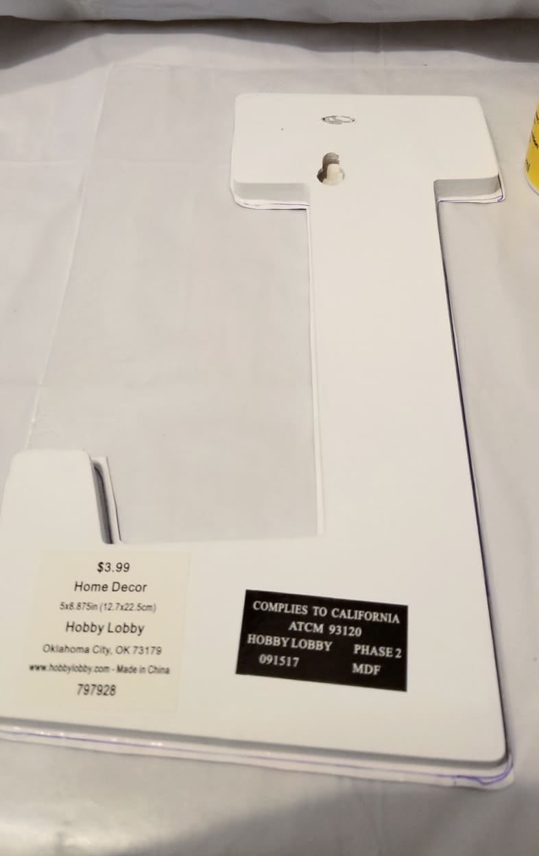 back of the letter L