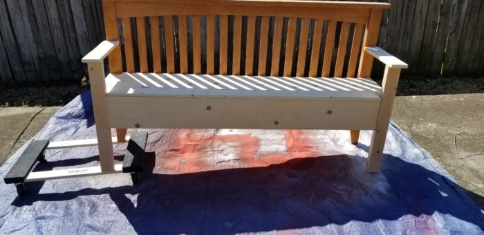 how to easily move headboard bench with dolly