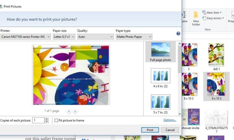 how to print design on presentation paper
