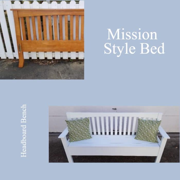 Mission Style Headboard Bench with Storage