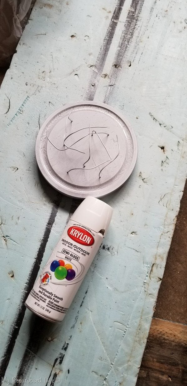 spray paint cheese cloche base