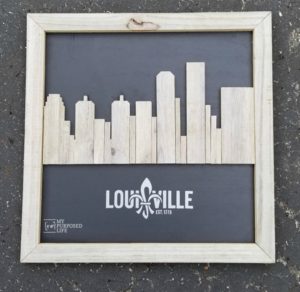 Reclaimed Wood Skyline Artwork | Louisville Kentucky