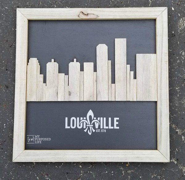 Louisville Ky rustic skyline artwork MyRepurposedLife.com