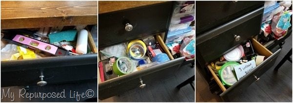 craft station junky drawers