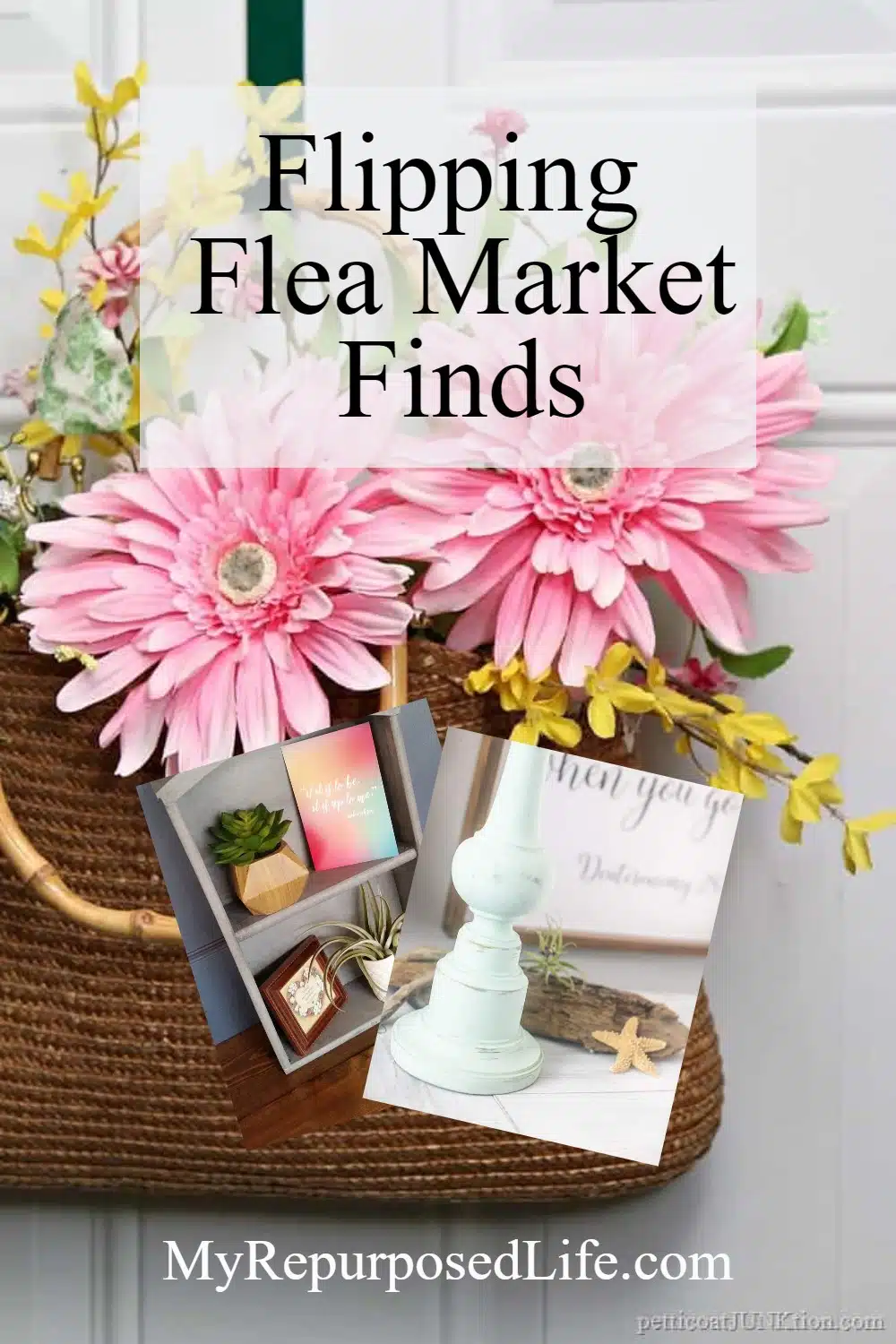 Flipping Flea Market Finds is fun, easy and frugal. Ideas for furniture, home decor and so much more. Easy ideas for completing makeovers in an afternoon. #MyRepurposedLife #fleamarketfinds #flipping via @repurposedlife
