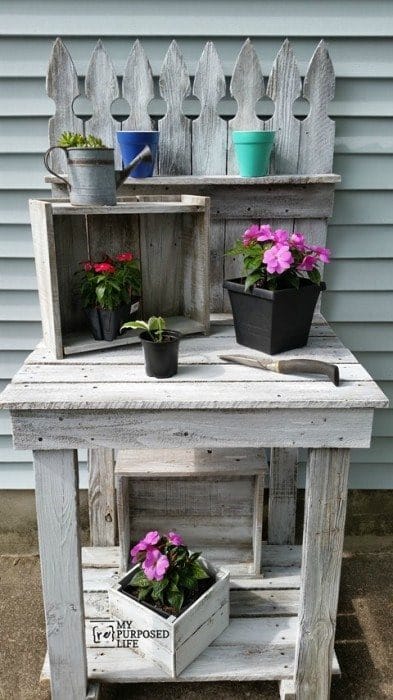 my-repurposed-life-picket-fence-potting-bench-393x700 my-repurposed-life-picket-fence-potting-bench-393x700