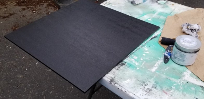 paint rustic skyline back board black