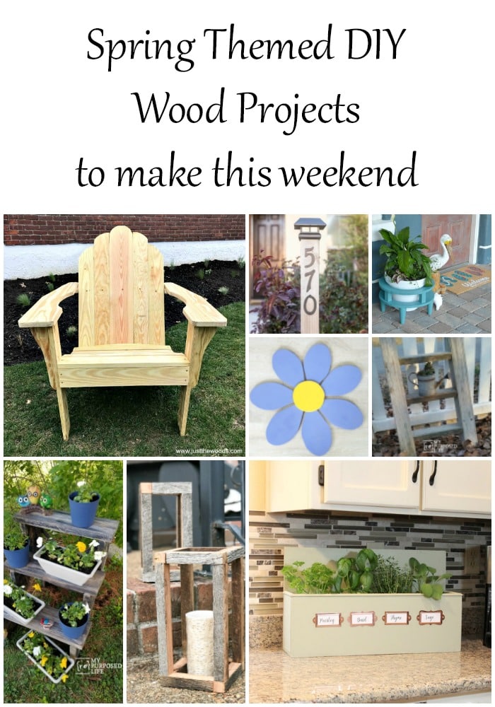 This collection of spring themed wood projects will inspire you to DIY. These projects have tutorials and many can be made in an afternoon. #MyRepurposedLife via @repurposedlife