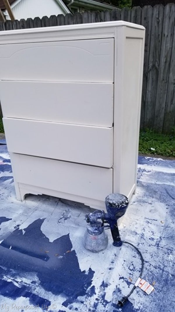 chest of drawers makeover with Finish Max Paint Sprayer
