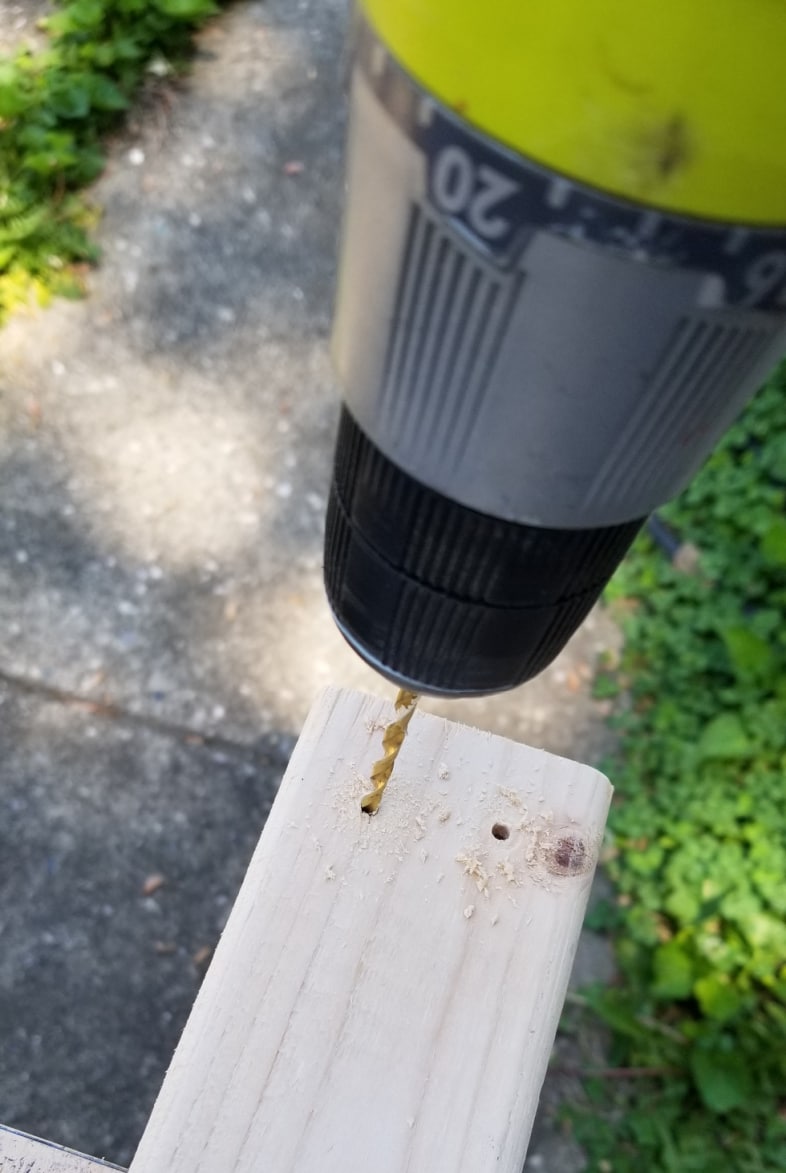 pre drill pilot holes in 2x3