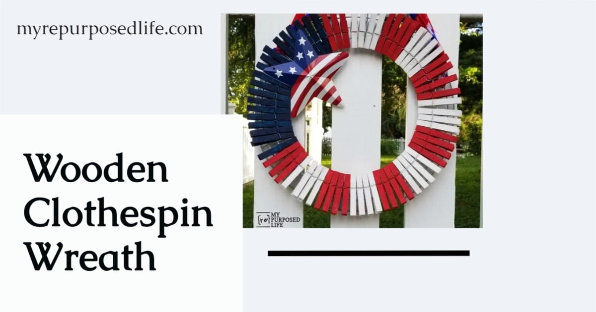 Patriotic Clothespin Wreath How to Paint Clothespins My Repurposed