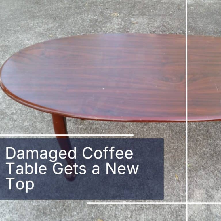 dmagaged coffee table gets a new top