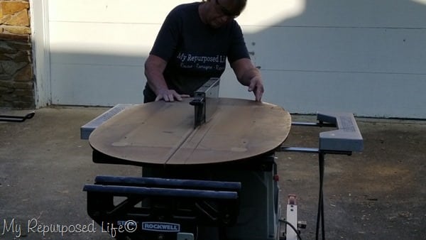 how to cut a table in half