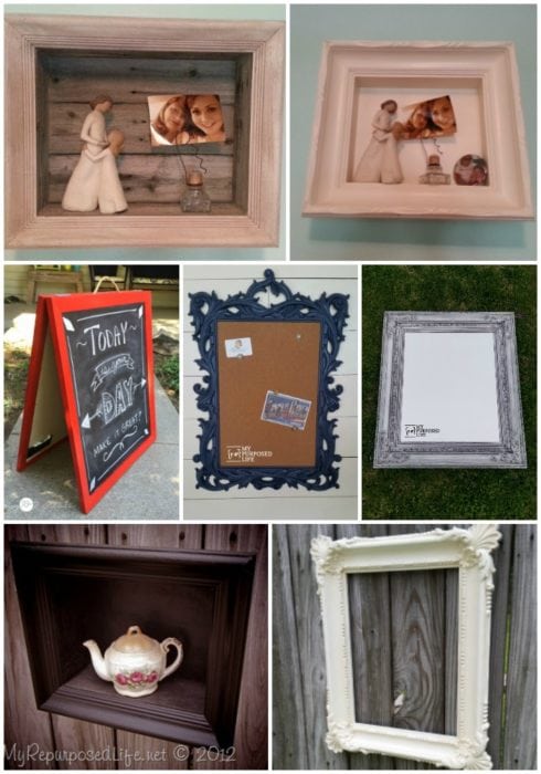 ideas for using old picture frames