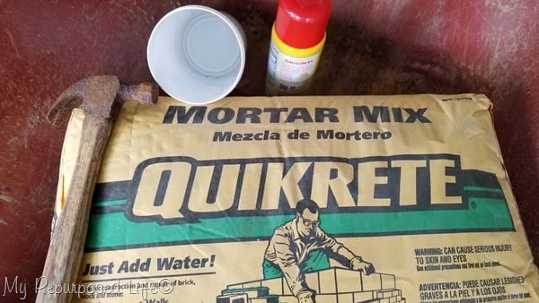 mortar mix makes diy door stop