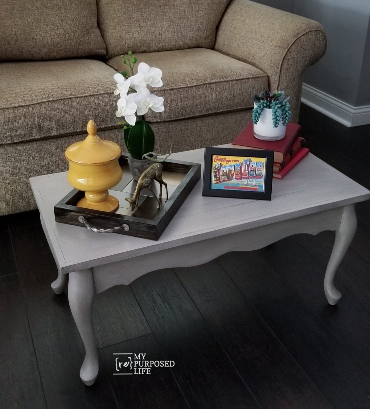 pretty new coffee table made from an old base