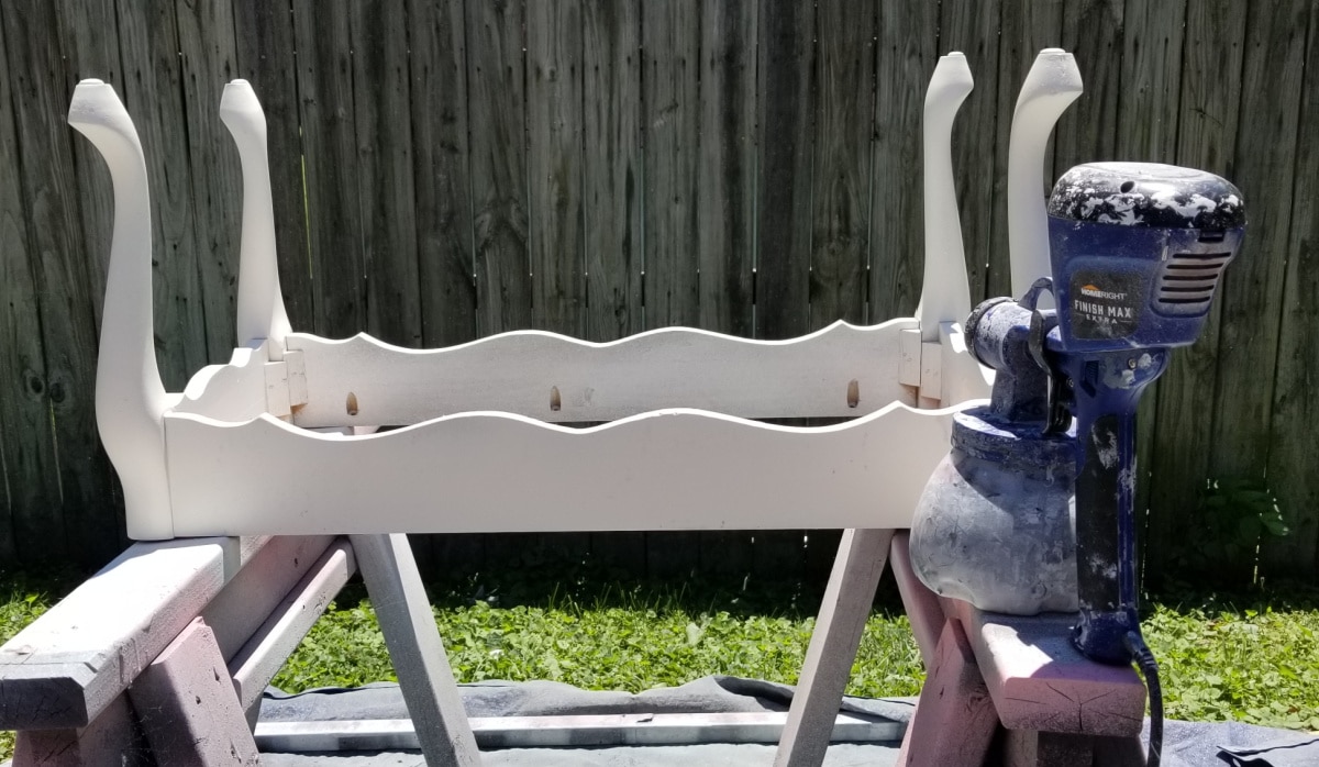 queen anne coffee table base with primer
