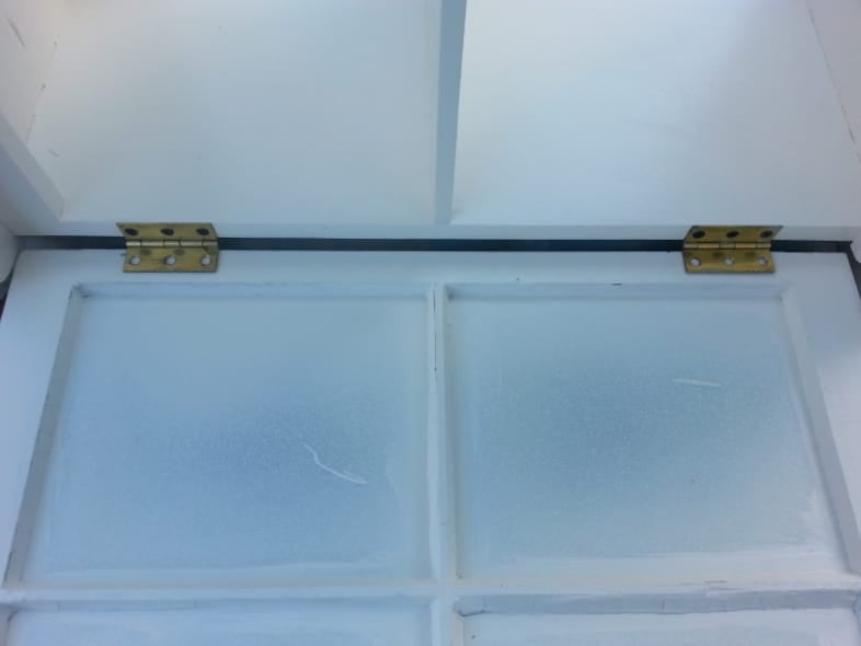 install hinges on the window door