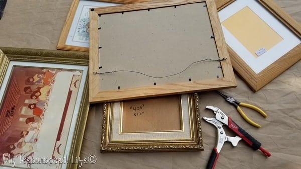tools to turn picture frames into chalkboards