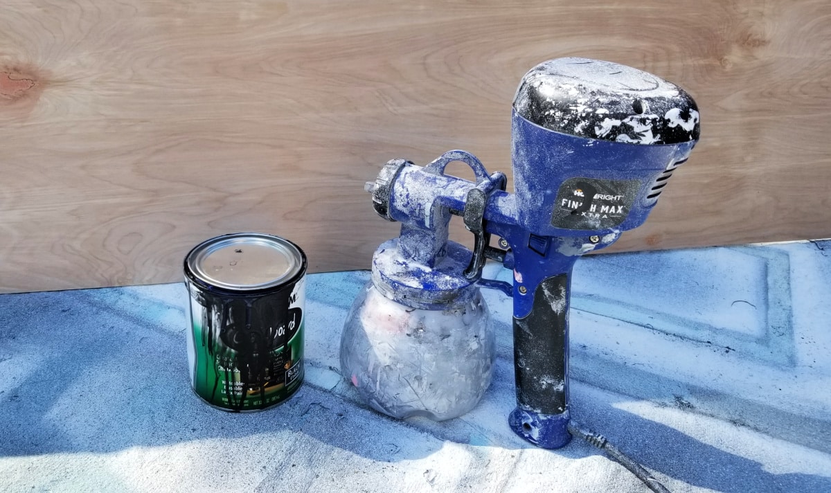 using chalkboard paint in a paint sprayer