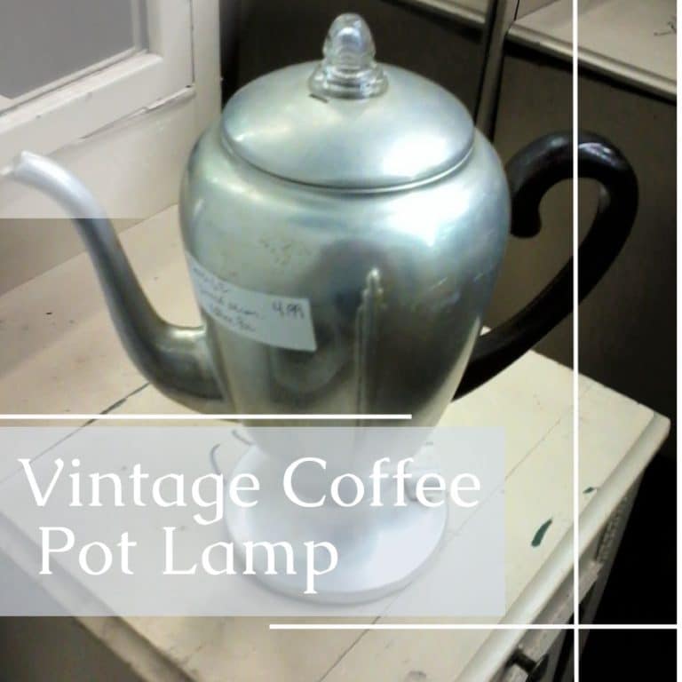 Repurposed Vintage Coffee Pot Lamp