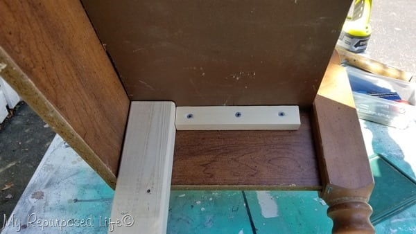 add small cleats to hold toddler bench seat