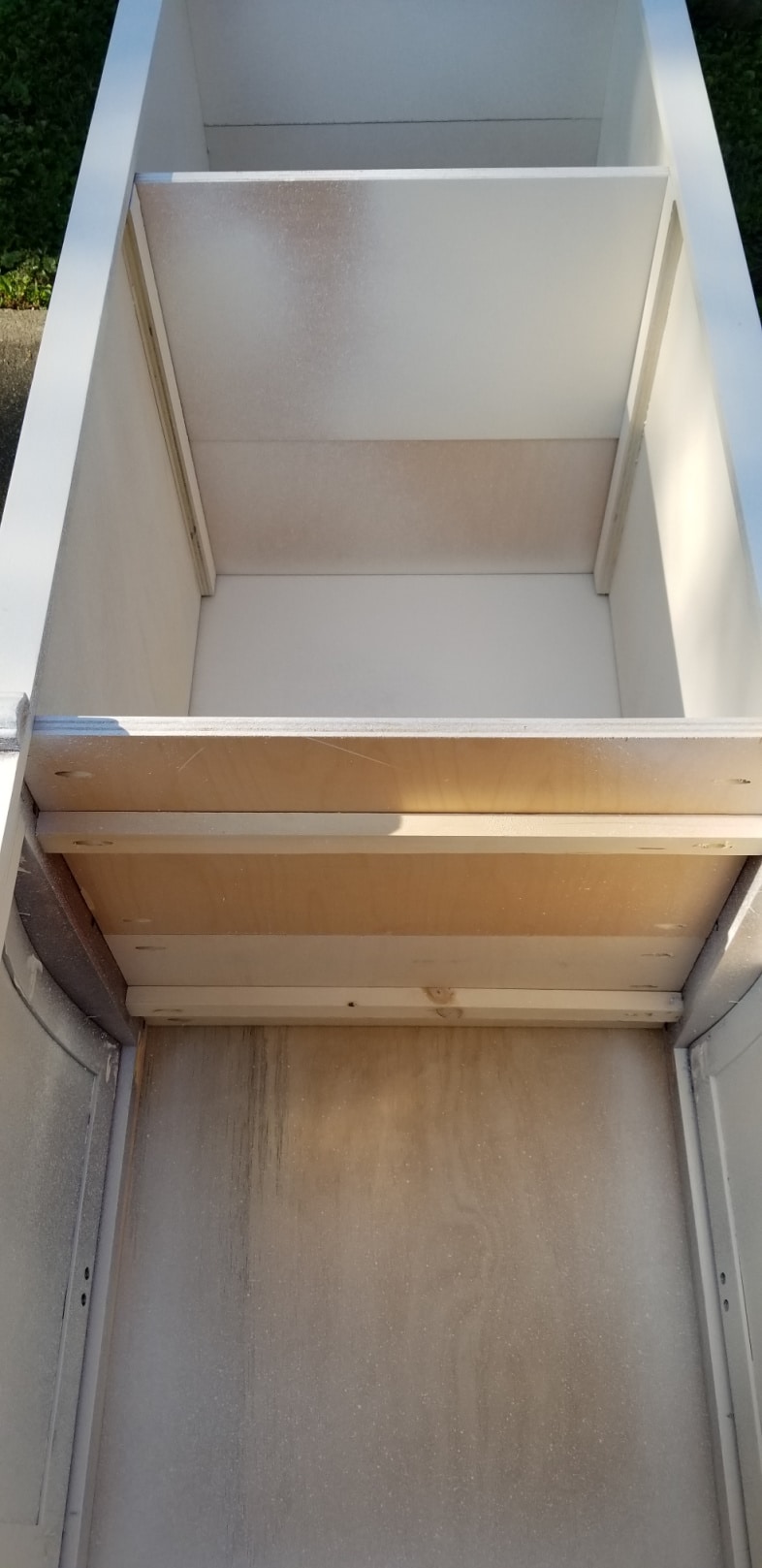 bookcase laying on its back
