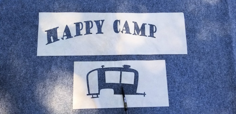 happy camper stencil