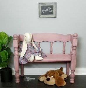 Child Bench made from Reclaimed Bed
