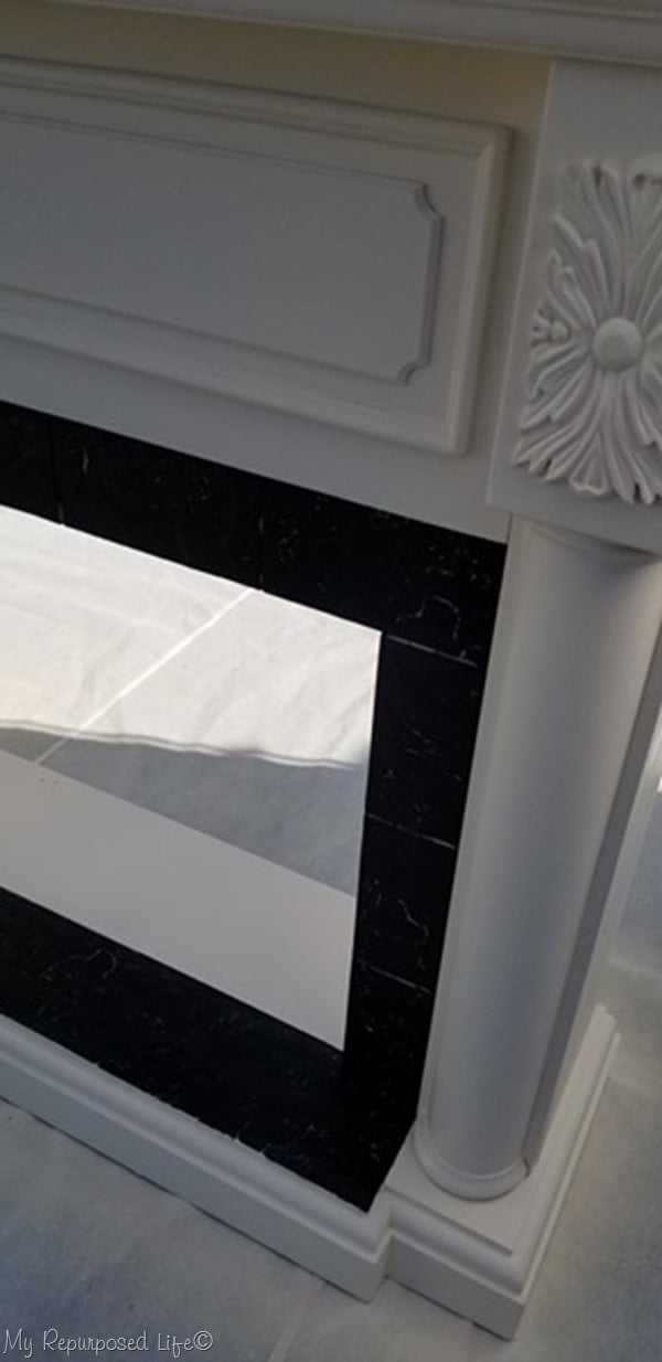 remove painters tape from faux fireplace mantel