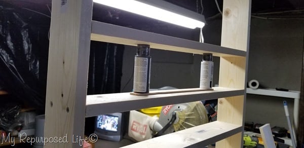 spacing for craft paint shelving unit