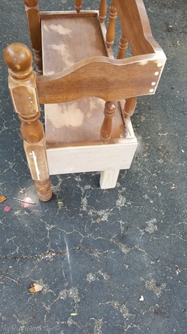 time to paint small child's bench
