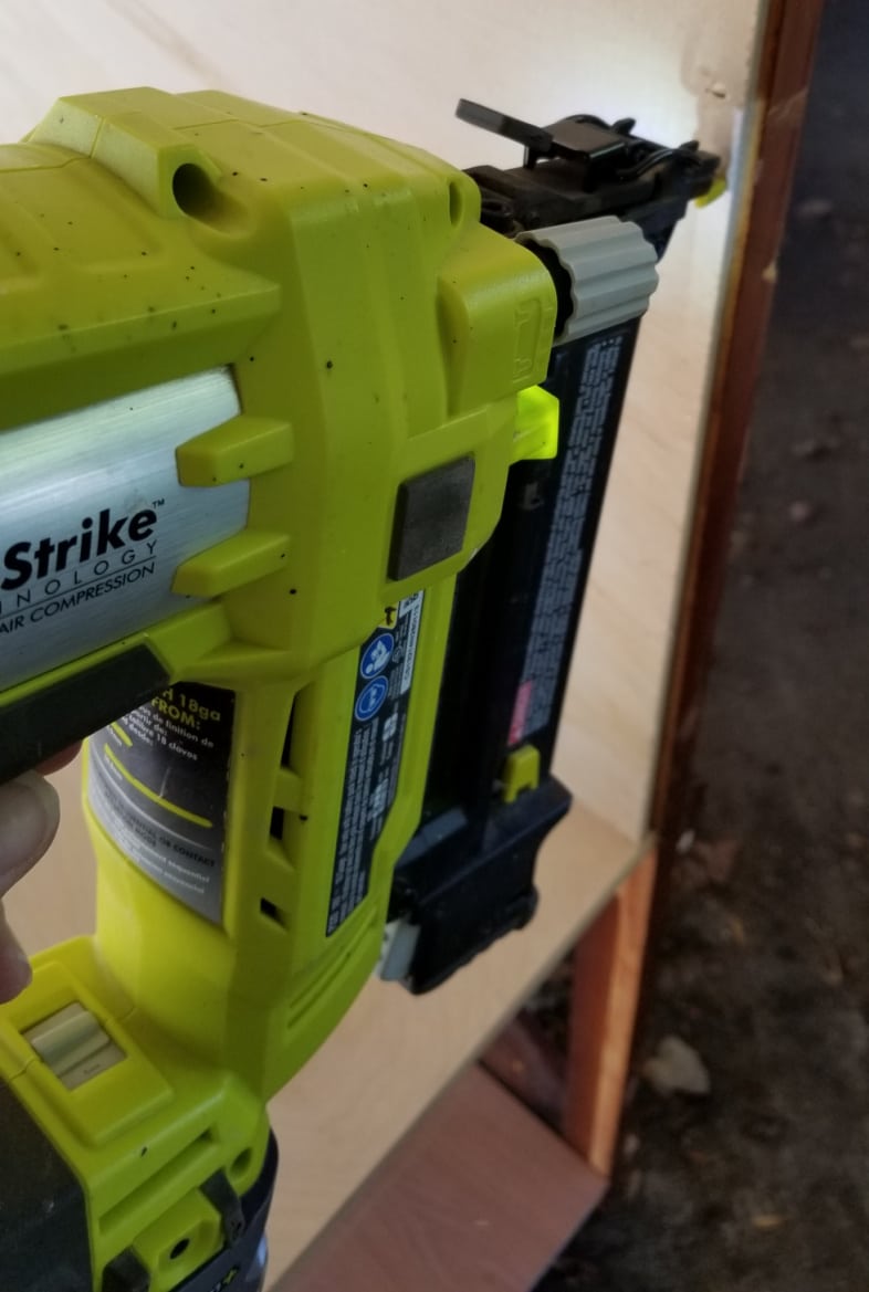using a nail gun to attach sides