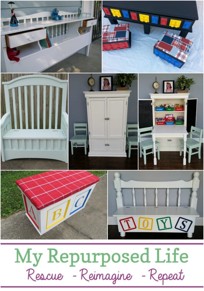 My Repurposed Life has the best kids organization ideas using repurposed furniture. Don't throw out unwanted items, transform them into useful kids organization. #MyRepurposedLife #Repurposed #furniture #kids #projects via @repurposedlife
