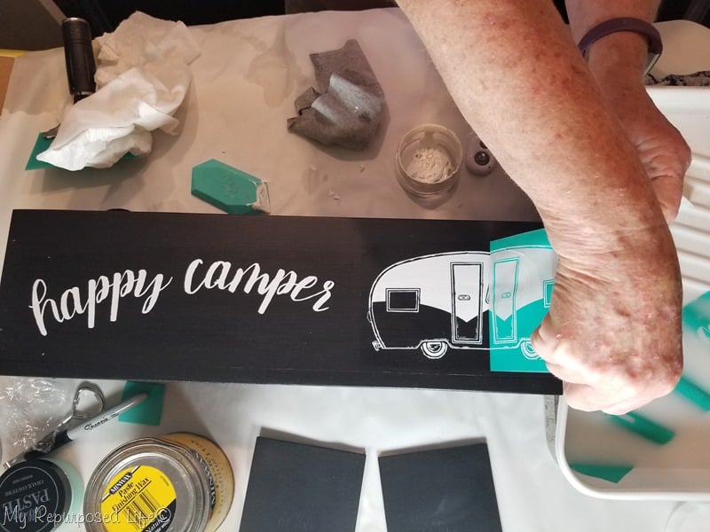 happy camper chalk couture transfer
