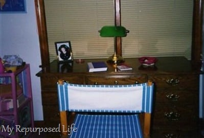 vintage tween desk repurposed