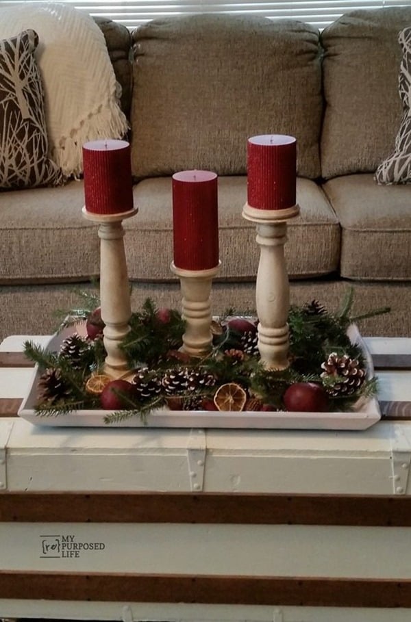 How to make DIY candlesticks using items from the scrap pile, including old chair parts, bed posts and more. You will wonder why you never made these before #MyRepurposedLife #scrapwood #candlestick #diy #project #easy via @repurposedlife